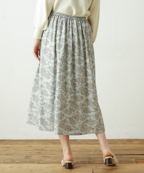 natural couture(ナチュラルクチュール)の「ペイズリー落ち感ギャザースカート(スカート・レディース・ブラウン系その他/グリーン系その他/ピンク系その他・FREE)」の18枚目の写真