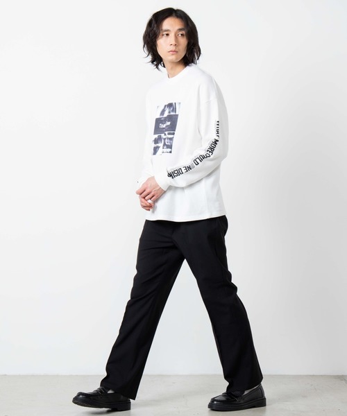 WEGO（ウィゴー）の「WEGO/ガールフォトビッグシルエットプルオーバー（スウェット・メンズ・ホワイト/ブラック/ベージュ/ライトパープル・MEDIUM/LARGE）」の11枚目の写真