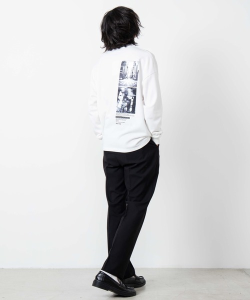 WEGO（ウィゴー）の「WEGO/ガールフォトビッグシルエットプルオーバー（スウェット・メンズ・ホワイト/ブラック/ベージュ/ライトパープル・MEDIUM/LARGE）」の12枚目の写真