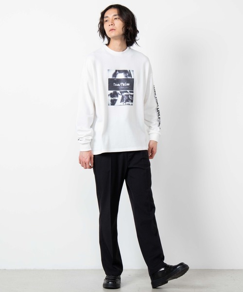 WEGO（ウィゴー）の「WEGO/ガールフォトビッグシルエットプルオーバー（スウェット・メンズ・ホワイト/ブラック/ベージュ/ライトパープル・MEDIUM/LARGE）」の13枚目の写真