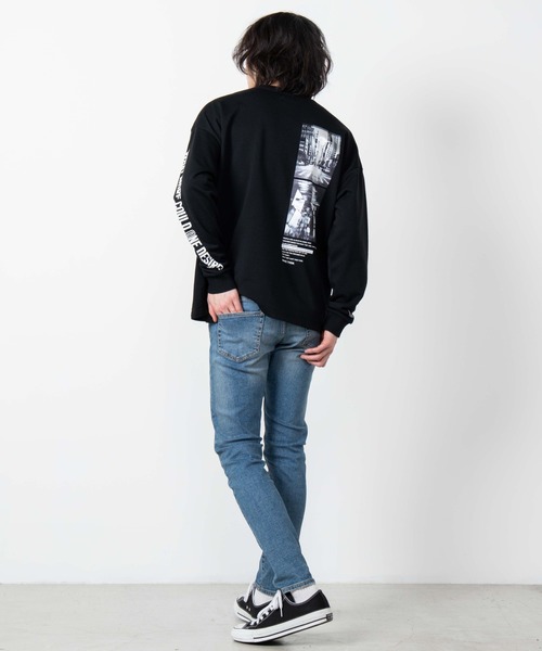 WEGO（ウィゴー）の「WEGO/ガールフォトビッグシルエットプルオーバー（スウェット・メンズ・ホワイト/ブラック/ベージュ/ライトパープル・MEDIUM/LARGE）」の15枚目の写真