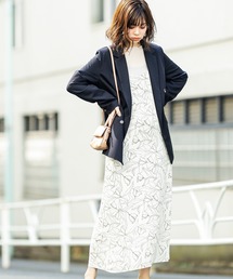 natural couture | 線画フラワープリントキャミワンピース(ワンピース)