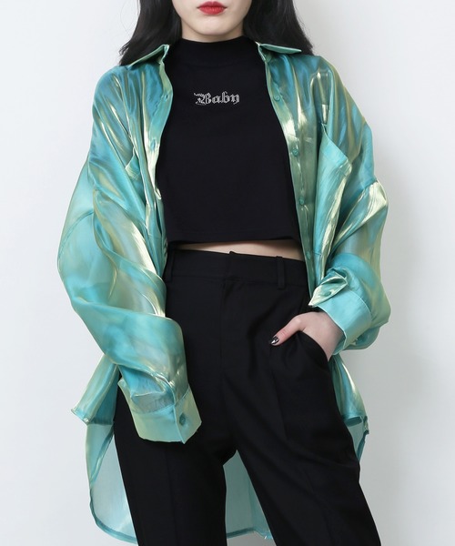 WC（ダブル シー）の「WC/オーロラシアーシャツ（シャツ/ブラウス