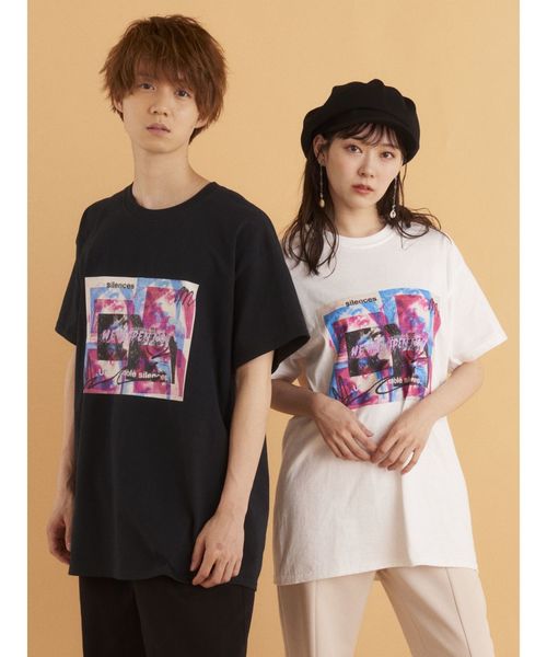Now me. by NYLON JAPAN（ナウミーバイナイロンジャパン）の「cold turkey Tシャツ（Tシャツ/カットソー・レディース・ホワイト/ブラック・MEDIUM/LARGE）」の3枚目の写真