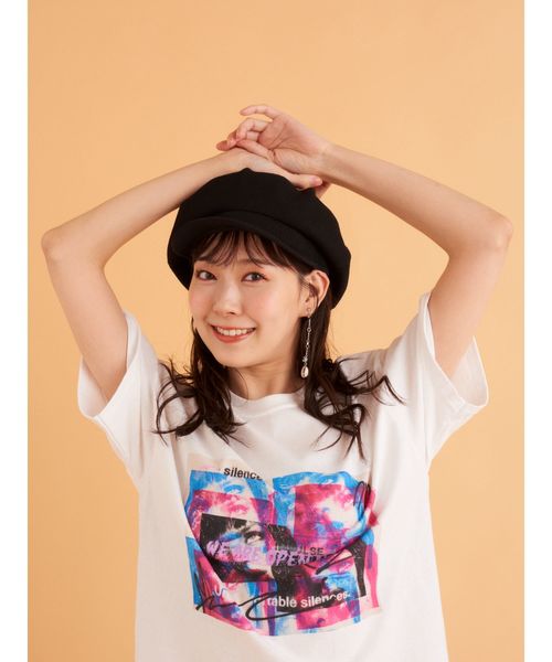 Now me. by NYLON JAPAN（ナウミーバイナイロンジャパン）の「cold turkey Tシャツ（Tシャツ/カットソー・レディース・ホワイト/ブラック・MEDIUM/LARGE）」の4枚目の写真