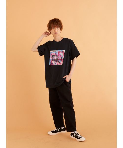 Now me. by NYLON JAPAN（ナウミーバイナイロンジャパン）の「cold turkey Tシャツ（Tシャツ/カットソー・レディース・ホワイト/ブラック・MEDIUM/LARGE）」の7枚目の写真