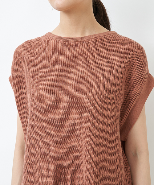 collex（コレックス）の「ギマ加工ニットプルオーバー（ニット/セーター・レディース・ブラウン/オレンジ・フリー）」の19枚目の写真