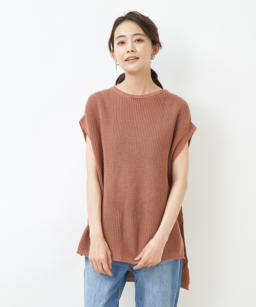 collex（コレックス）の「ギマ加工ニットプルオーバー（ニット/セーター・レディース・ブラウン/オレンジ・フリー）」の13枚目の写真