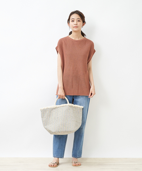 collex（コレックス）の「ギマ加工ニットプルオーバー（ニット/セーター・レディース・ブラウン/オレンジ・フリー）」の12枚目の写真