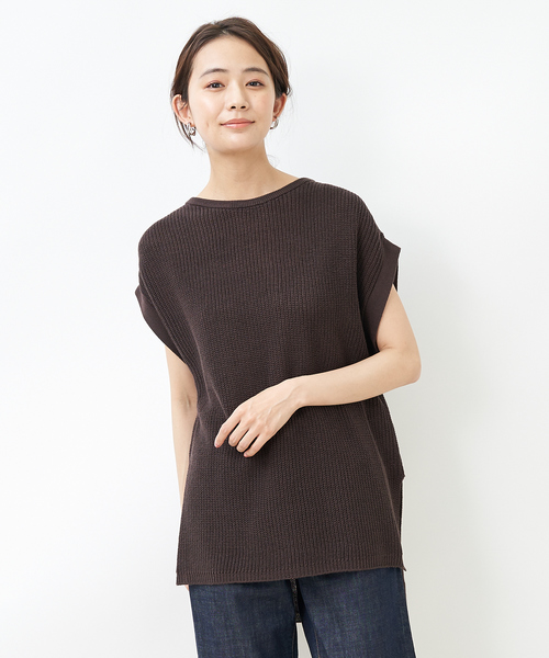 collex（コレックス）の「ギマ加工ニットプルオーバー（ニット/セーター・レディース・ブラウン/オレンジ・フリー）」の11枚目の写真