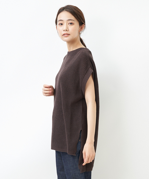 collex（コレックス）の「ギマ加工ニットプルオーバー（ニット/セーター・レディース・ブラウン/オレンジ・フリー）」の10枚目の写真