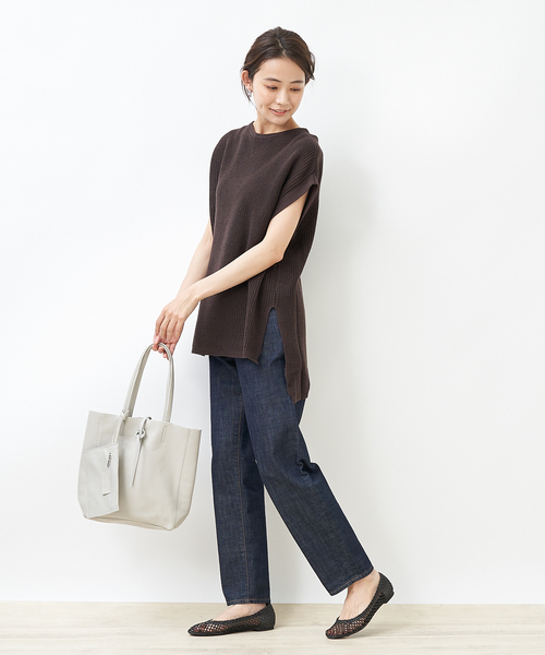 collex（コレックス）の「ギマ加工ニットプルオーバー（ニット/セーター・レディース・ブラウン/オレンジ・フリー）」の9枚目の写真