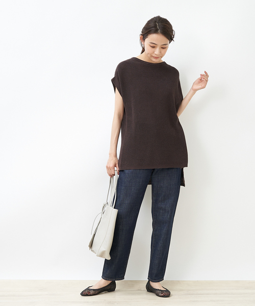 collex（コレックス）の「ギマ加工ニットプルオーバー（ニット/セーター・レディース・ブラウン/オレンジ・フリー）」の8枚目の写真