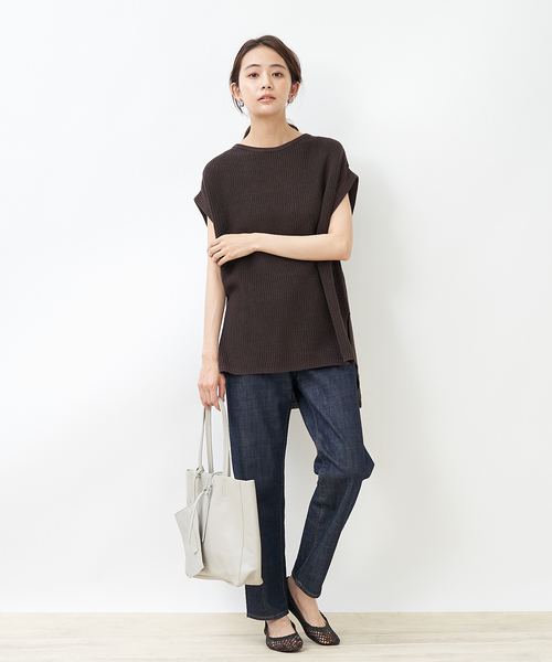 collex（コレックス）の「ギマ加工ニットプルオーバー（ニット/セーター・レディース・ブラウン/オレンジ・フリー）」の7枚目の写真