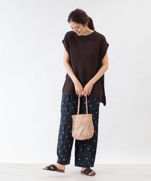 collex（コレックス）の「ギマ加工ニットプルオーバー（ニット/セーター・レディース・ブラウン/オレンジ・フリー）」の4枚目の写真