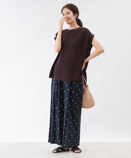 collex（コレックス）の「ギマ加工ニットプルオーバー（ニット/セーター・レディース・ブラウン/オレンジ・フリー）」の3枚目の写真