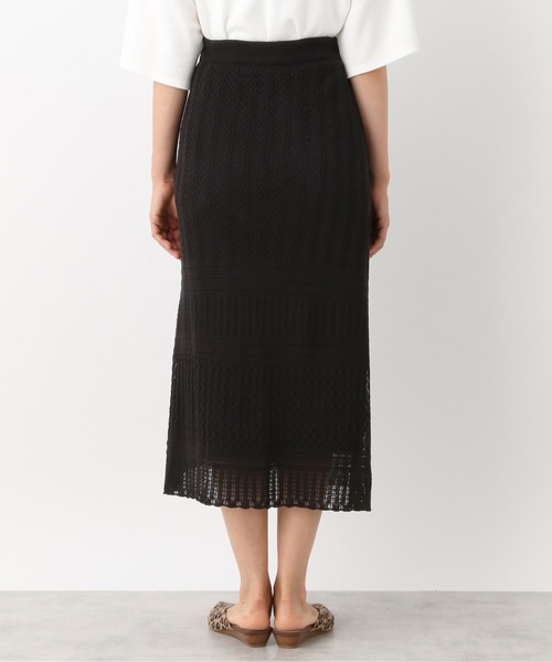 LEPSIM(レプシィム)の「マタニティ/リネンライククロシェニットスカート 891119(マタニティウェア/グッズ・レディース・ブラック/ベージュ・FREE)」の9枚目の写真