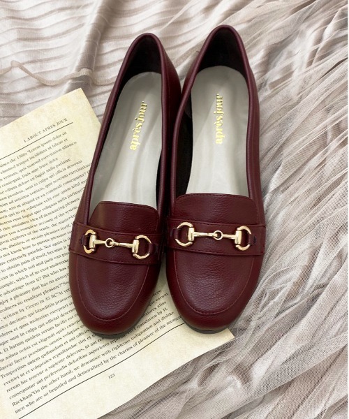 apres jour（アプレジュール）の「フェイクレザーフラットビットローファー【ZOZOTOWN限定アイテム】（ローファー・レディース・ダークブラウン/ボルドー・SMALL/MEDIUM/LARGE/X-LARGE）」の3枚目の写真