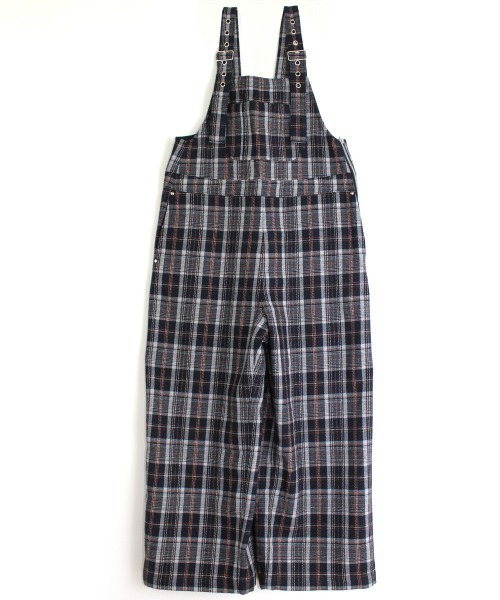 RNA（アールエヌエー）の「O0627 ショルダーベルトチェックサロペ（サロペット/オーバーオール・レディース・カーキ/ネイビー/ブラウン・MEDIUM）」の3枚目の写真