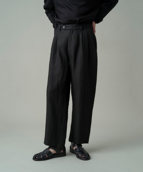 【juha】 リネンスラックス juha（ユハ）の「HERRINGBONE LINEN CROPPED PANTS（その他