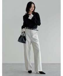Re:EDIT（リエディ）の「[販売枚数25万枚突破][オフィスカジュアル][低身長/高身長/大きいサイズ有][お気に入り登録数20万突破！]カットツイルセンタープレスカラースラックス（スラックス）」