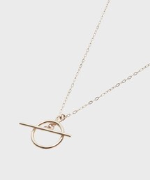 カットビーズ連続ステーション ロングネックレス(65cm)（ネックレス 