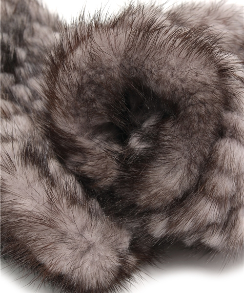 PAPILLONNER（パピヨネ）の「ミンクグローブMIXハンドウォーマー（手袋・レディース・グレー・FREE）」の5枚目の写真