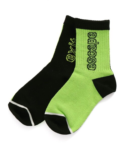 BREEZE(ブリーズ)の「ロゴソックス(ソックス/靴下・キッズ・ネイビー/オレンジ/ライム・15 /18/21)」の2枚目の写真