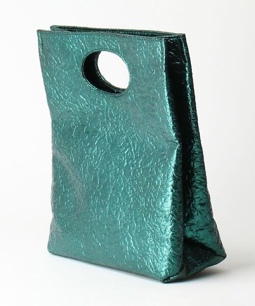 BEAUTY&YOUTH UNITED ARROWS（ビューティーアンドユースユナイテッドアローズ）の「BY スクエアメタル エンボストートバッグ（トートバッグ・レディース・シルバー/ケリー・FREE）」の7枚目の写真