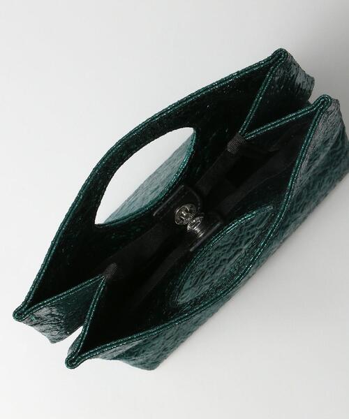 BEAUTY&YOUTH UNITED ARROWS（ビューティーアンドユースユナイテッドアローズ）の「BY スクエアメタル エンボストートバッグ（トートバッグ・レディース・シルバー/ケリー・FREE）」の9枚目の写真