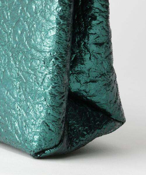 BEAUTY&YOUTH UNITED ARROWS（ビューティーアンドユースユナイテッドアローズ）の「BY スクエアメタル エンボストートバッグ（トートバッグ・レディース・シルバー/ケリー・FREE）」の3枚目の写真