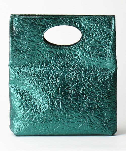 BEAUTY&YOUTH UNITED ARROWS（ビューティーアンドユースユナイテッドアローズ）の「BY スクエアメタル エンボストートバッグ（トートバッグ・レディース・シルバー/ケリー・FREE）」の5枚目の写真