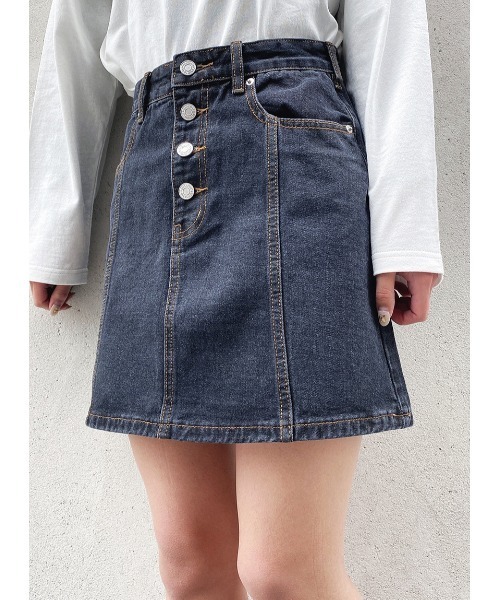 MONCLER ボタン付きデニムスカート MONCLER ボタン付きデニムスカート brand-td-store_h13-st40112
