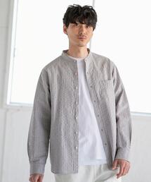 coen | ドビークレイジーボタンバンドカラーシャツ(シャツ/ブラウス)
