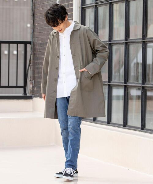 coen（コーエン）の「ドビークレイジーボタンバンドカラーシャツ（シャツ/ブラウス・メンズ・ホワイト/グレー・MEDIUM/SMALL/LARGE/X-LARGE）」の17枚目の写真