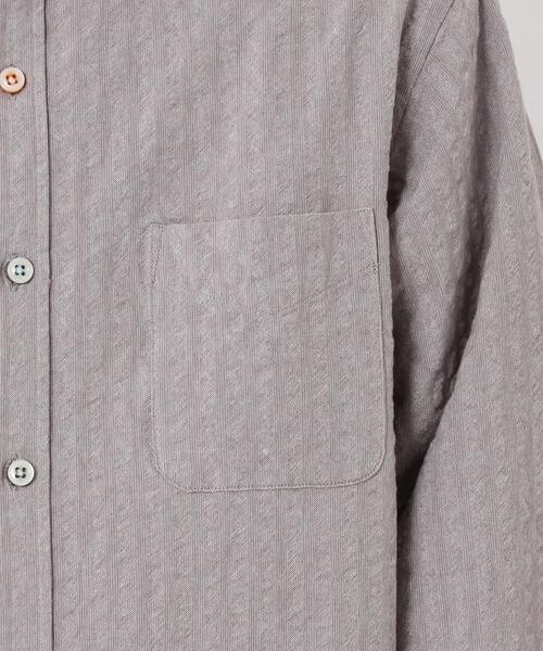 coen（コーエン）の「ドビークレイジーボタンバンドカラーシャツ（シャツ/ブラウス・メンズ・ホワイト/グレー・MEDIUM/SMALL/LARGE/X-LARGE）」の6枚目の写真