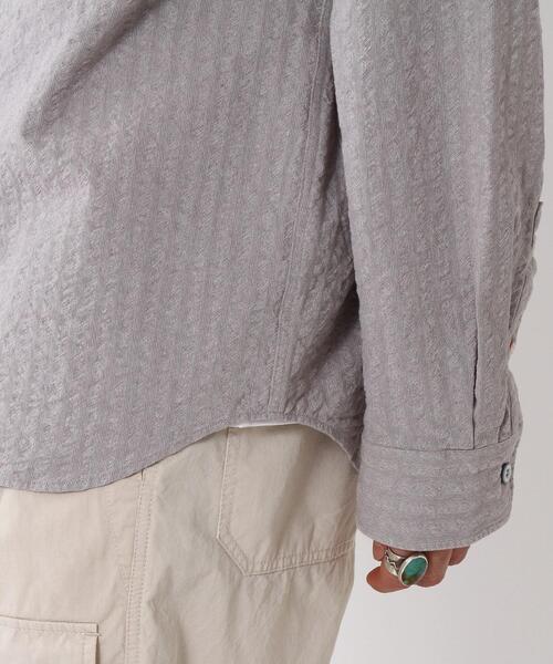 coen（コーエン）の「ドビークレイジーボタンバンドカラーシャツ（シャツ/ブラウス・メンズ・ホワイト/グレー・MEDIUM/SMALL/LARGE/X-LARGE）」の9枚目の写真