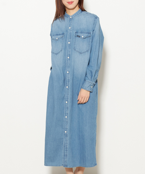 バンドカラーシャツワンピース シャツワンピース Lee リー のファッション通販 Zozotown