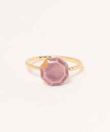 【IRODORI】小さなjewel cut の指輪( 紫)