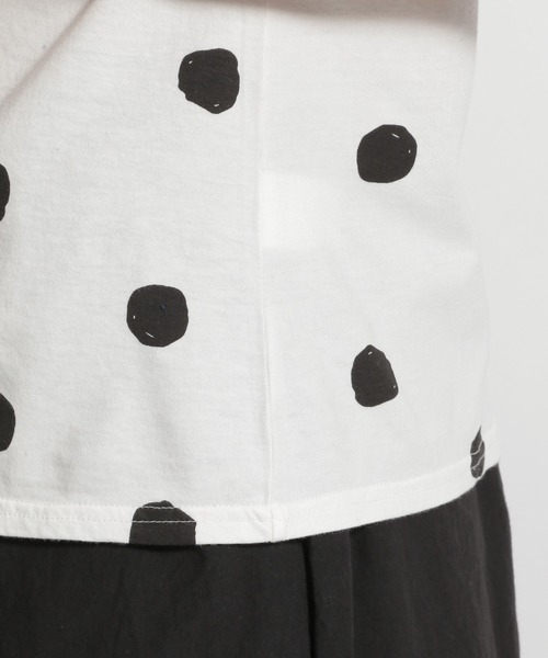 ichi(イチ)の「【ichi(イチ)】ドットTシャツ(Tシャツ/カットソー・レディース・ホワイト/ブラック・FREE)」の14枚目の写真