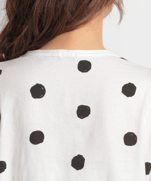 ichi(イチ)の「【ichi(イチ)】ドットTシャツ(Tシャツ/カットソー・レディース・ホワイト/ブラック・FREE)」の9枚目の写真