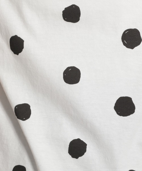 ichi(イチ)の「【ichi(イチ)】ドットTシャツ(Tシャツ/カットソー・レディース・ホワイト/ブラック・FREE)」の7枚目の写真