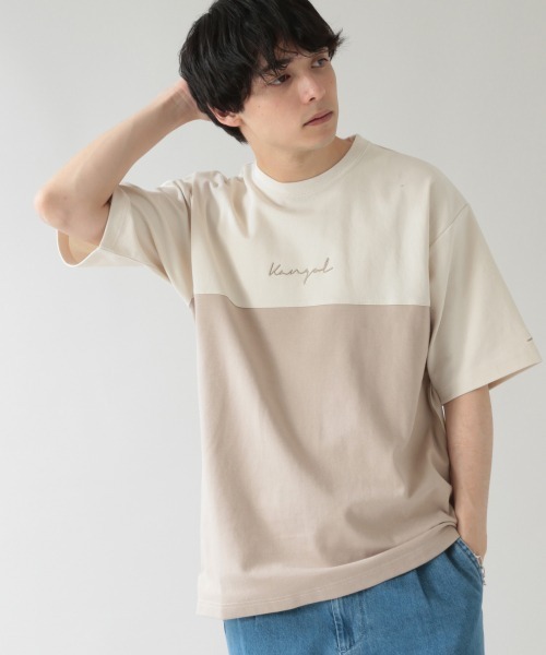 KANGOL（カンゴール）の「＜KANGOL/カンゴール＞別注切り替えダンボールTシャツ/936761（Tシャツ/カットソー・メンズ・ホワイト/ブラック/ベージュ/ライトグリーン・SMALL/MEDIUM/LARGE）」の13枚目の写真