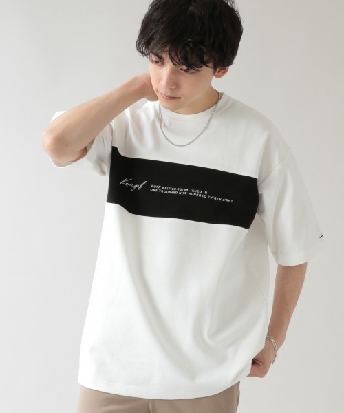 KANGOL（カンゴール）の「＜KANGOL/カンゴール＞別注切り替えダンボールTシャツ/936761（Tシャツ/カットソー・メンズ・ホワイト/ブラック/ベージュ/ライトグリーン・SMALL/MEDIUM/LARGE）」の19枚目の写真