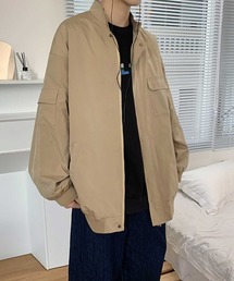 くすみパステルスタンドカラーブルゾン