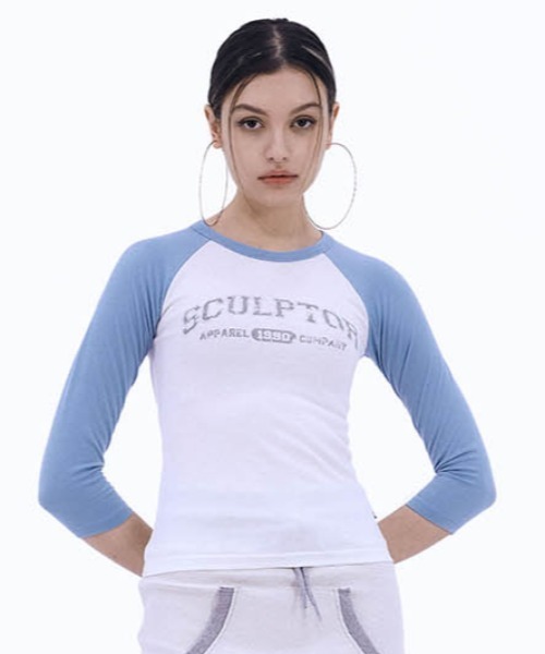 送料・関税込★SCULPTOR★Flag Raglan T-shirt SCULPTOR（スカルプター）の「Flag Raglan T-shirt/フラッグ
