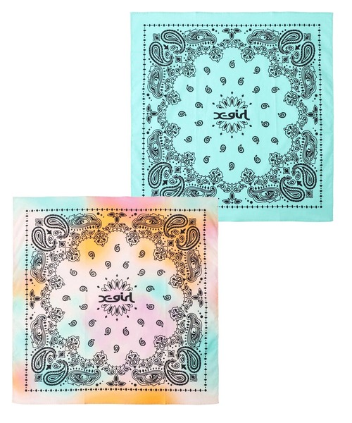 X-girl（エックスガール）の「BANDANA SET（バンダナ/スカーフ・レディース・ホワイト/マルチ/ブラック・ONE SIZE）」の11枚目の写真