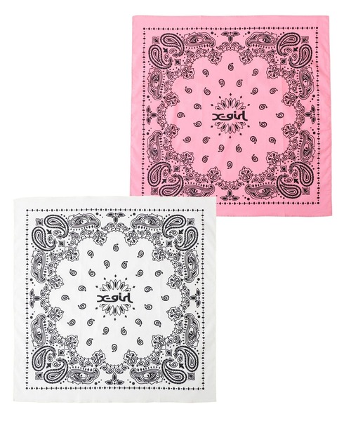 X-girl（エックスガール）の「BANDANA SET（バンダナ/スカーフ・レディース・ホワイト/マルチ/ブラック・ONE SIZE）」の17枚目の写真