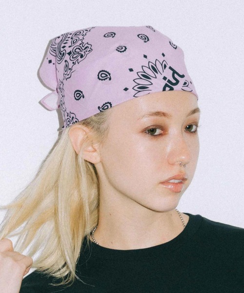 X-girl（エックスガール）の「BANDANA SET（バンダナ/スカーフ・レディース・ホワイト/マルチ/ブラック・ONE SIZE）」の16枚目の写真