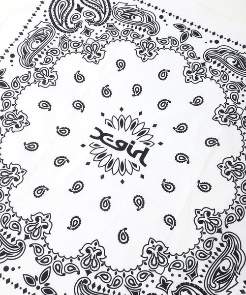 X-girl（エックスガール）の「BANDANA SET（バンダナ/スカーフ・レディース・ホワイト/マルチ/ブラック・ONE SIZE）」の20枚目の写真